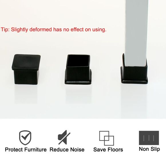 Chair Leg Caps Furniture Feet Slider Floor Protector 8pcs 1.18"x1.18" - Picture 4 of 6